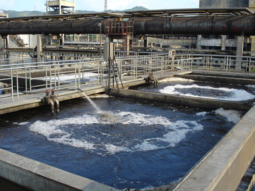 衡水市金都橡胶化工有限公司工厂污水处理现场